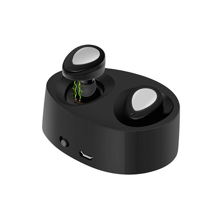 Mini Auriculares Inalambricos Microfono K2 TWS Negro Gris 1