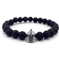 Pulsera Casco Helmet Medieval Piedras Lava Negro - Miniatura 1