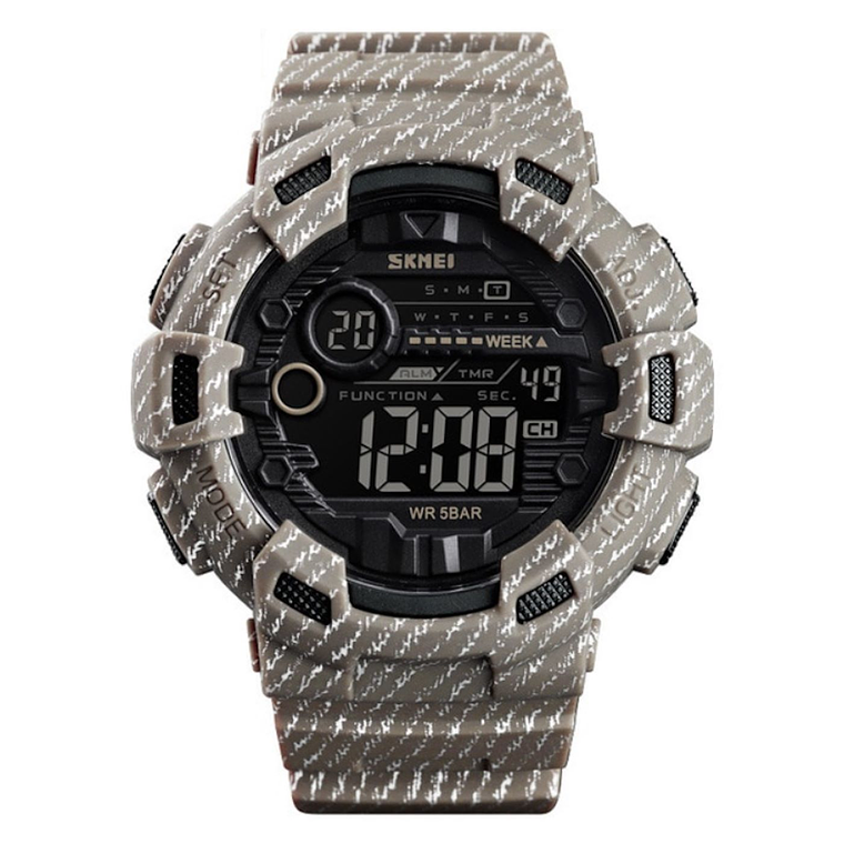 Reloj Deportivo Hombre Alarma Semana Digital SKMEI 1472 Caqui 1