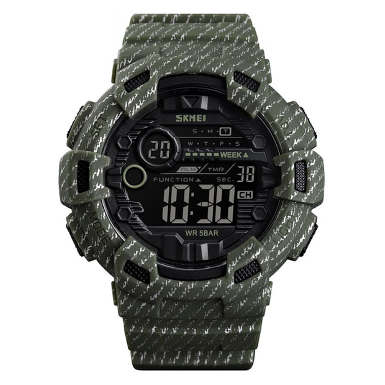 Reloj Deportivo Hombre Alarma Semana Digital SKMEI 1472 Verde Militar 1