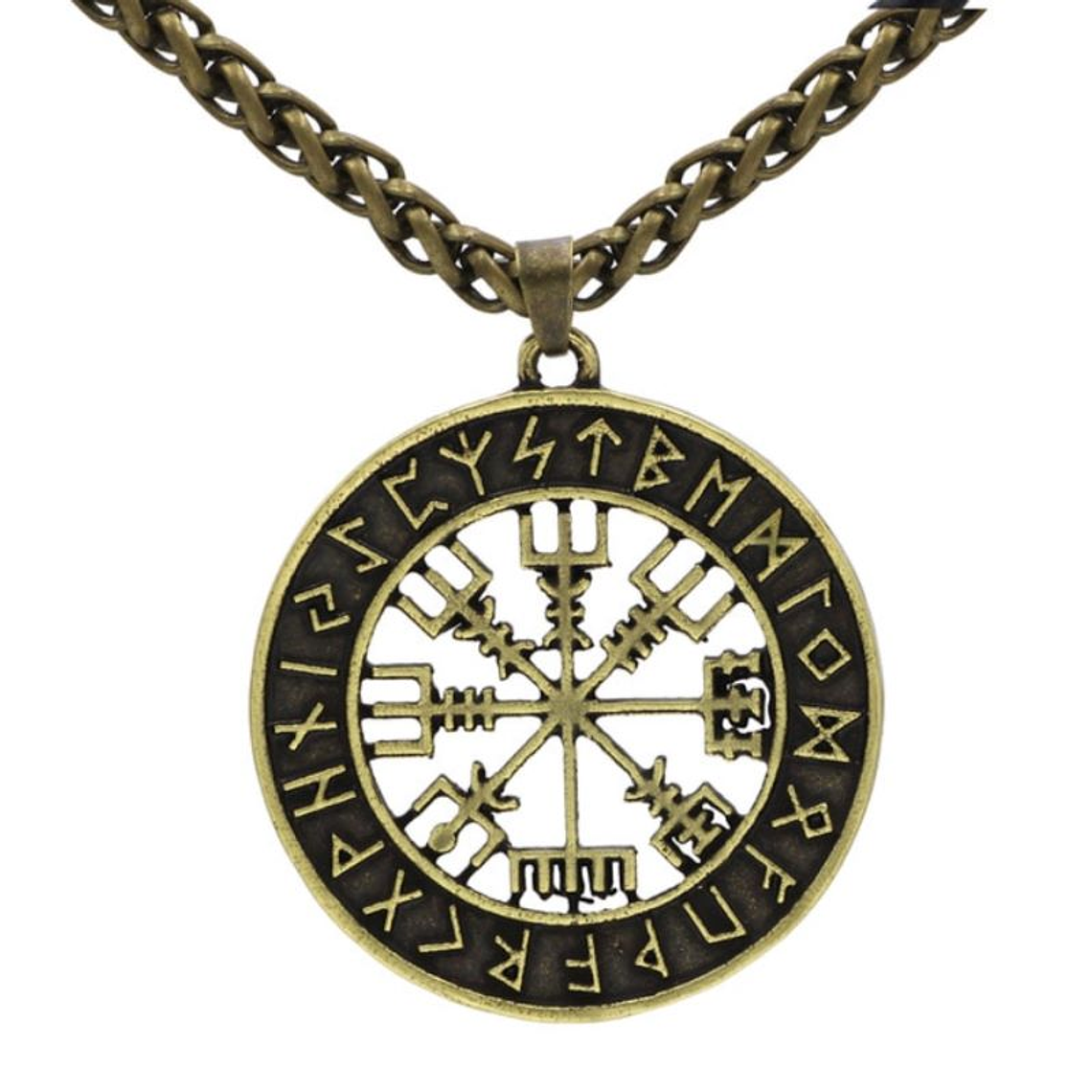 Dije Collar Vegvisir Simbolo Vikingo Islandes 10DFV 1