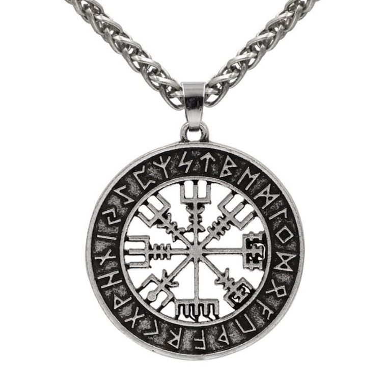 Dije Collar Vegvisir Simbolo Vikingo Islandes 10DFV 2