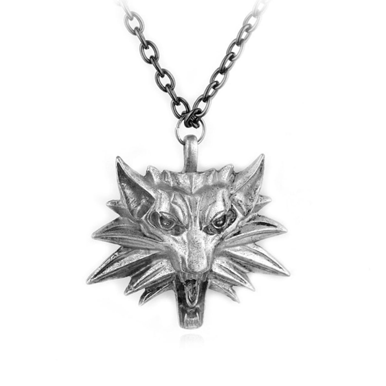 Dije Collar Cabeza Lobo Medallon Caza Salvaje 1264 Plateado 1