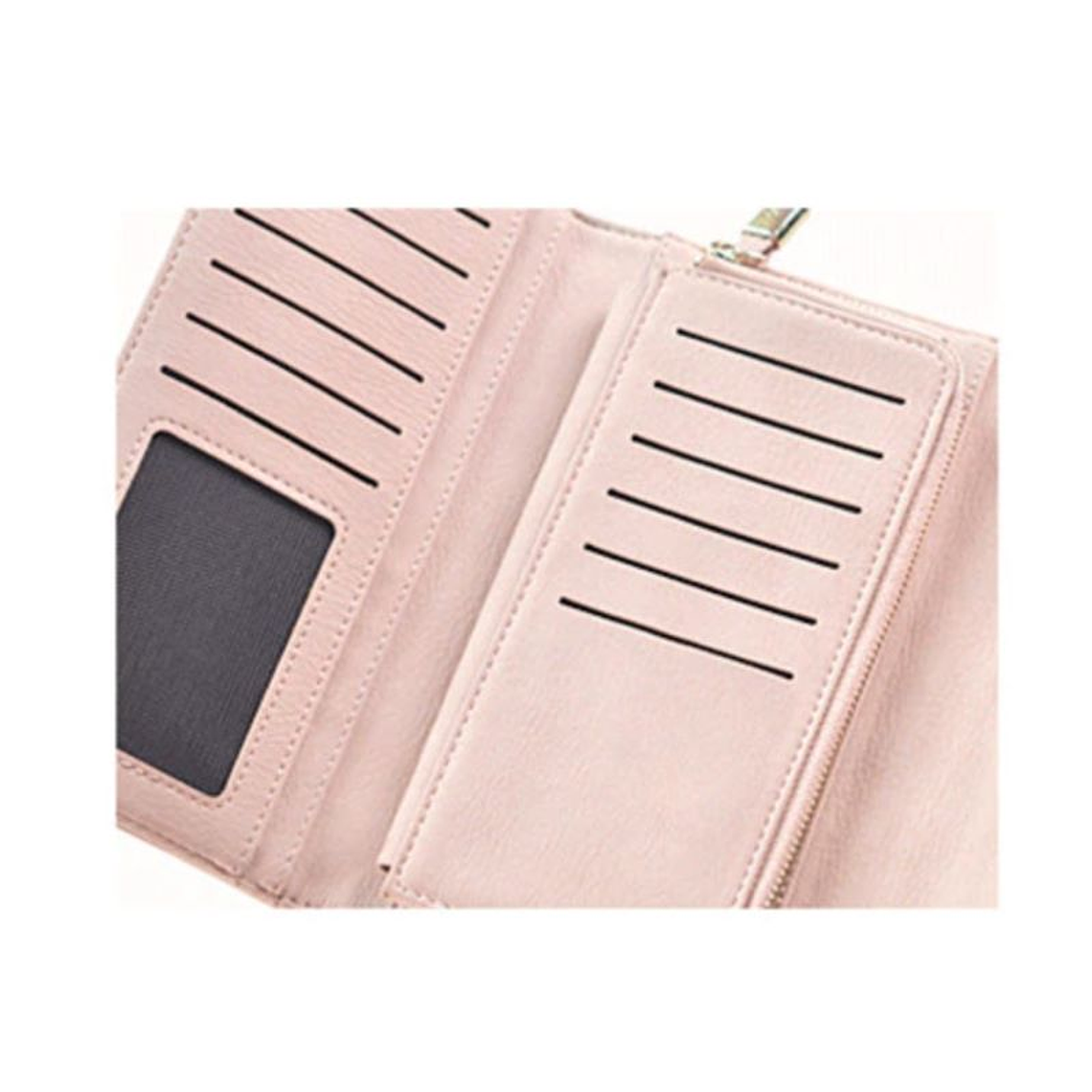 Billetera Mujer Larga Cuero PU Moderna Lujo QXMJ  4