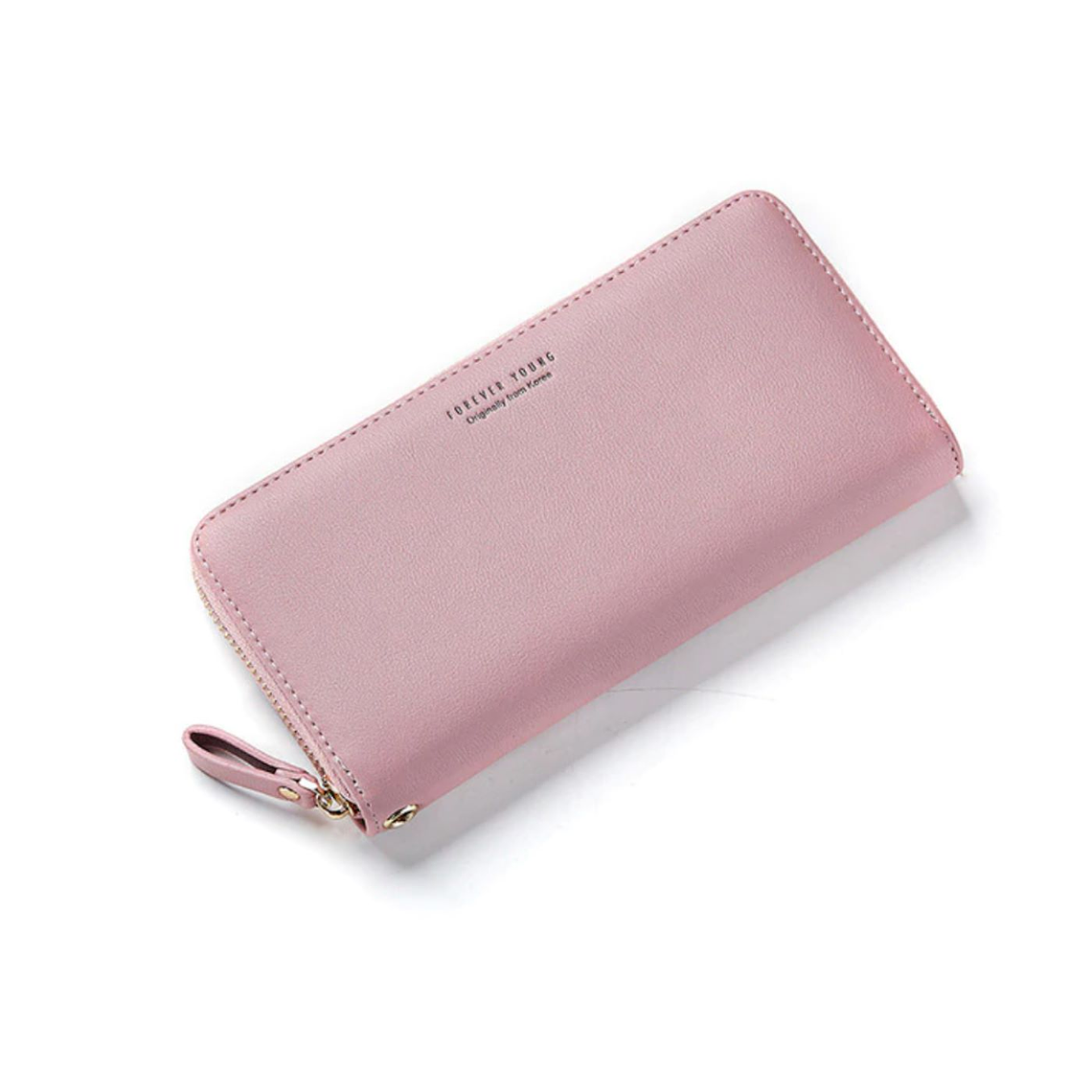 Billetera Mujer Larga Cremalleras Cuero PU Monedero B368 1