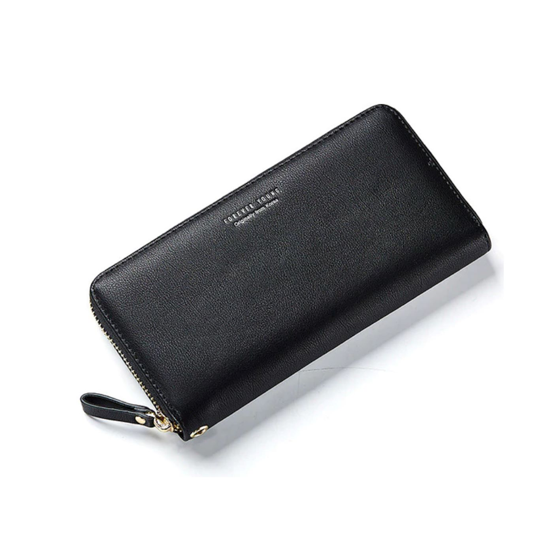 Billetera Mujer Larga Cremalleras Cuero PU Monedero B368 3