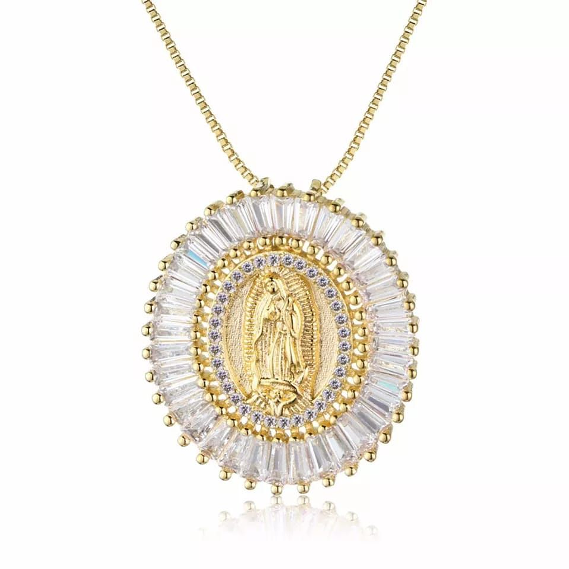 Collar Dije Mujer Virgen María N004 2