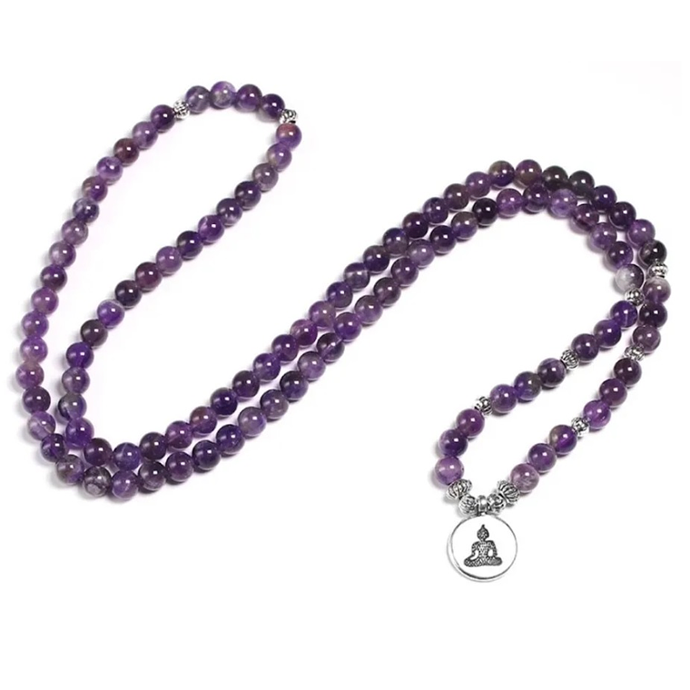 Manilla Pulsera Cuentas 108 Amatista A02166 2