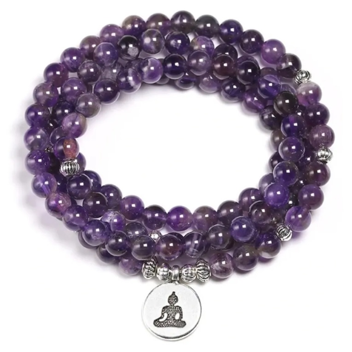 Manilla Pulsera Cuentas 108 Amatista A02166 1