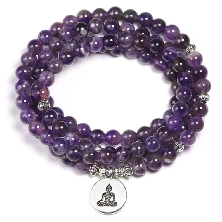 Manilla Pulsera Cuentas 108 Amatista A02166 1