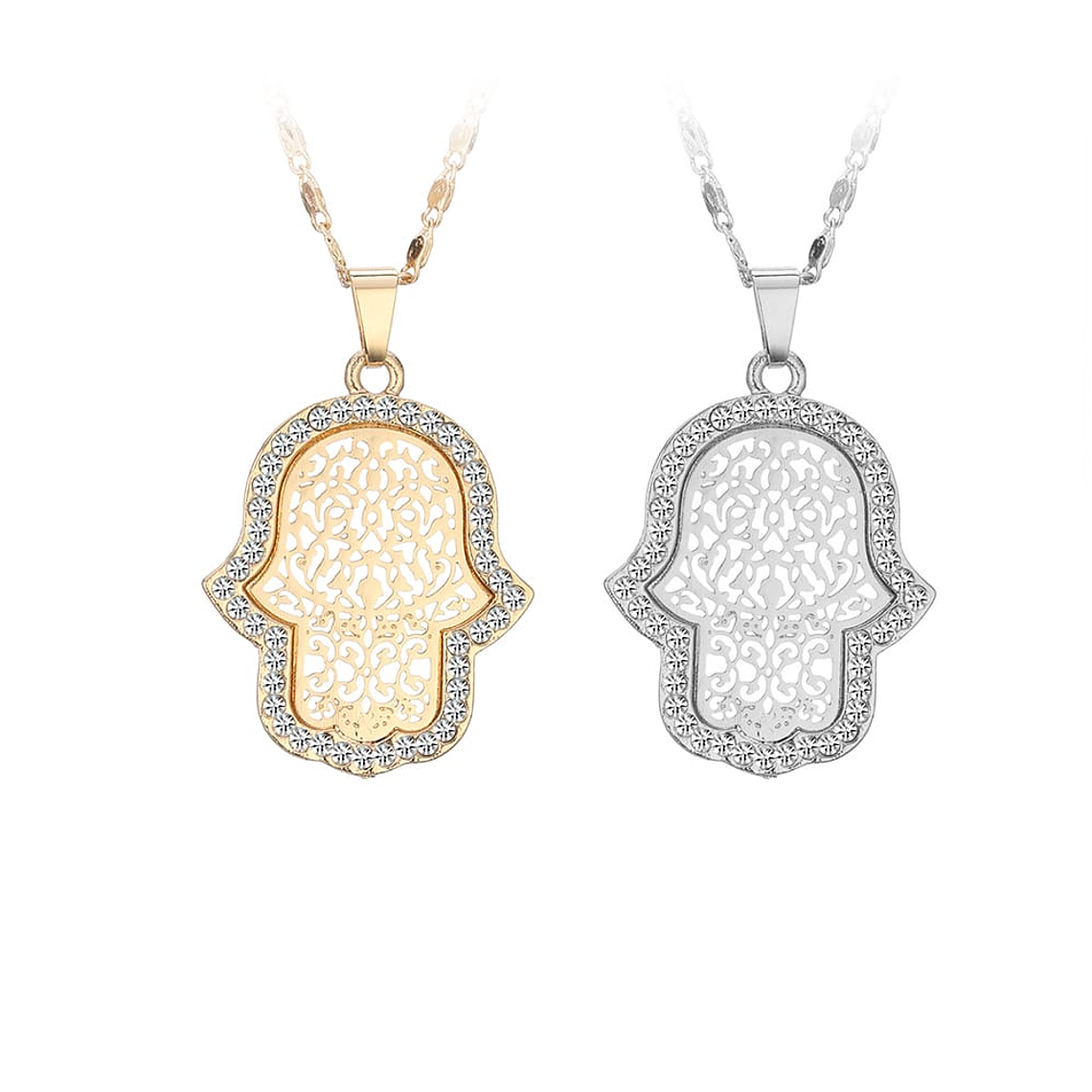Collar Dije Mujer Mano De Hamsa X204 2