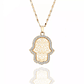 Collar Dije Mujer Mano De Hamsa X204 - Miniatura 3