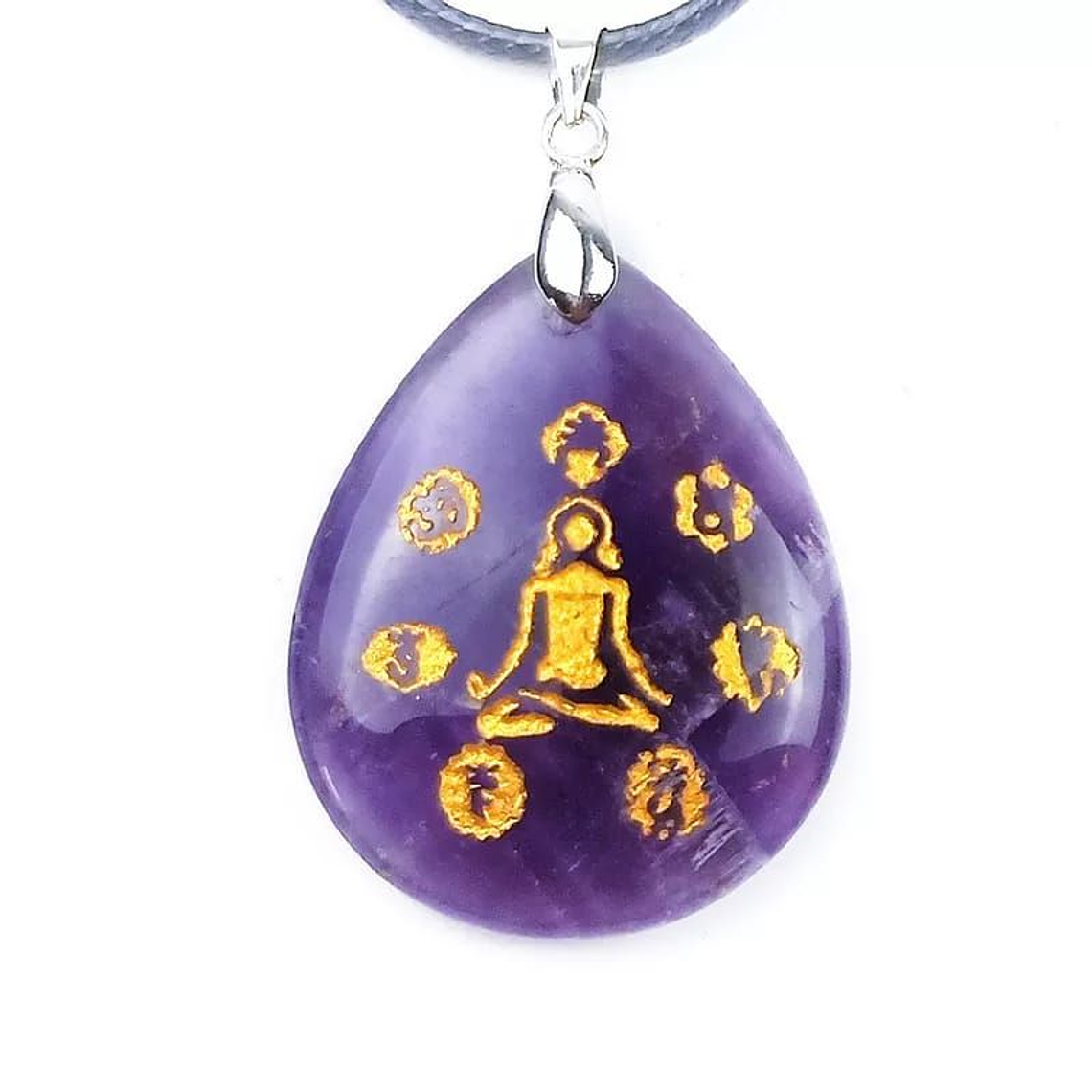 Collar Mujer Gota De Agua Amatista Buda PN106 1