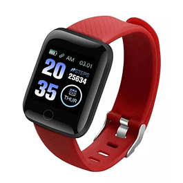 Smartwatch UBMD 116L Fitness Podometro Frecuencia Cardiaca Rojo