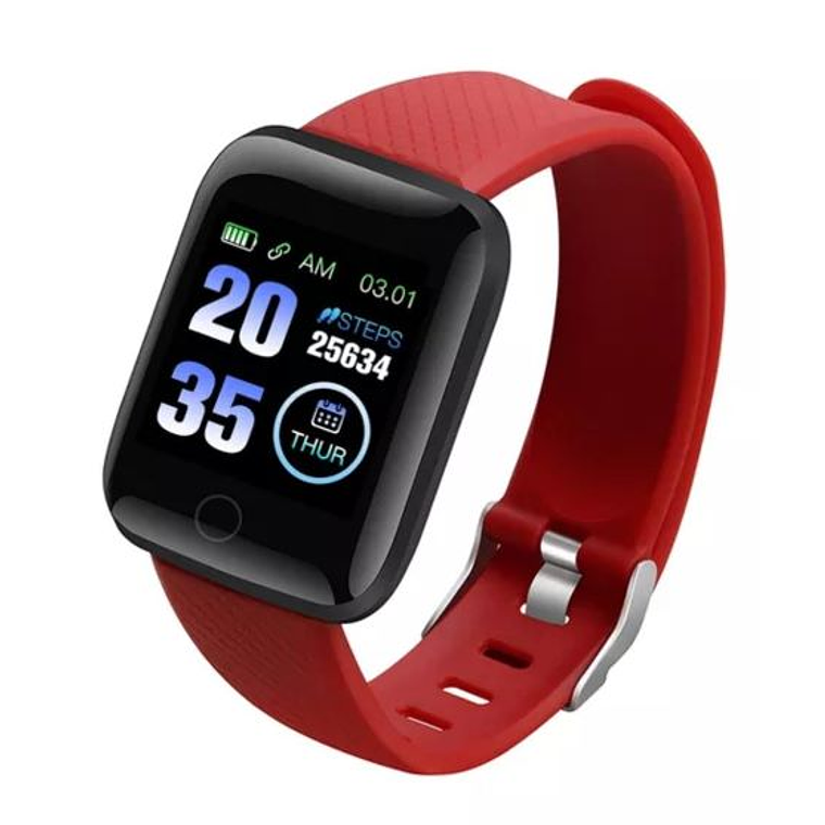 Smartwatch UBMD 116L Fitness Podometro Frecuencia Cardiaca Rojo 1