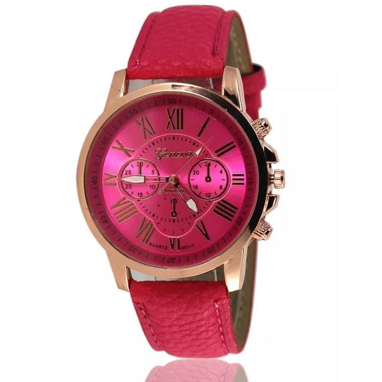 Reloj Mujer Analogo Numeros Romanos - Color Rosado 1