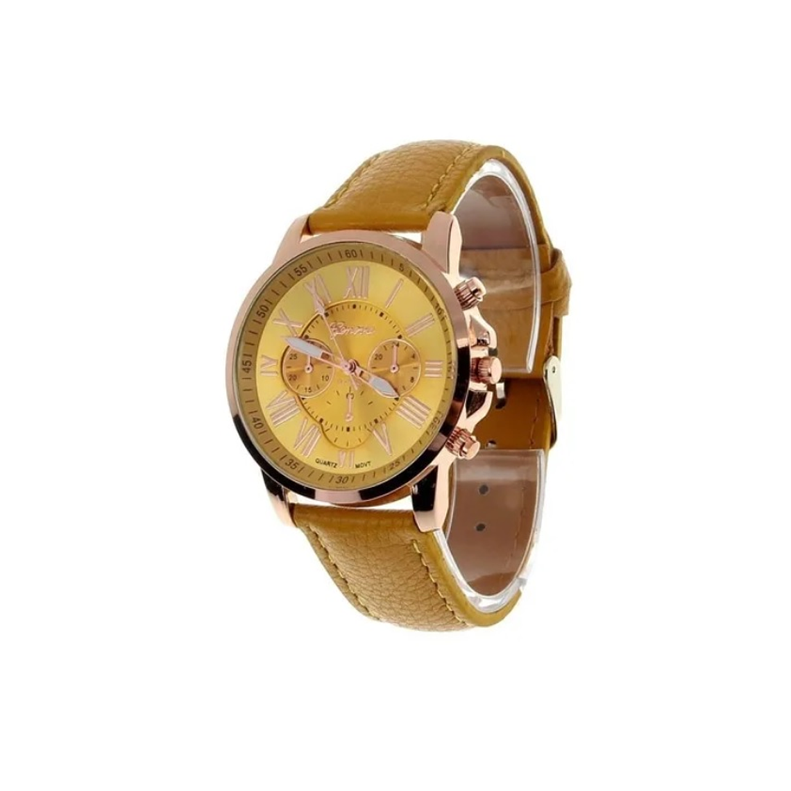 Reloj Mujer Analogo Numeros Romanos - Color Amarillo 1