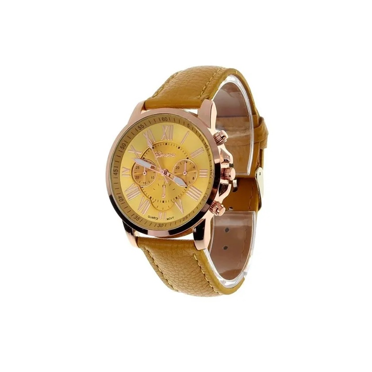 Reloj Mujer Analogo Numeros Romanos - Color Amarillo 1