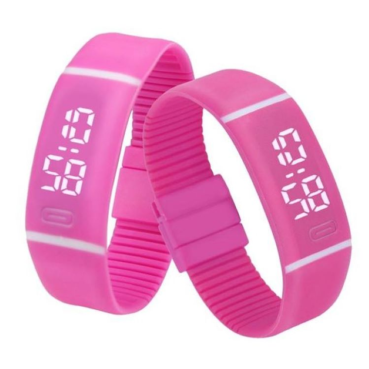 Reloj Digital Deportivo Mujer Silicona Vot6 Color Rosado 2