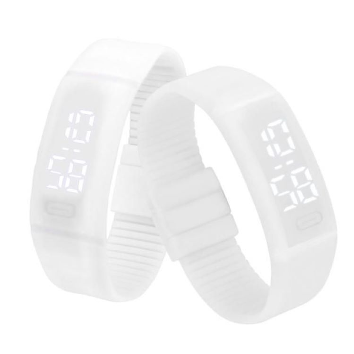 Reloj Digital Deportivo Mujer Silicona Vot6 Color Blanco 1