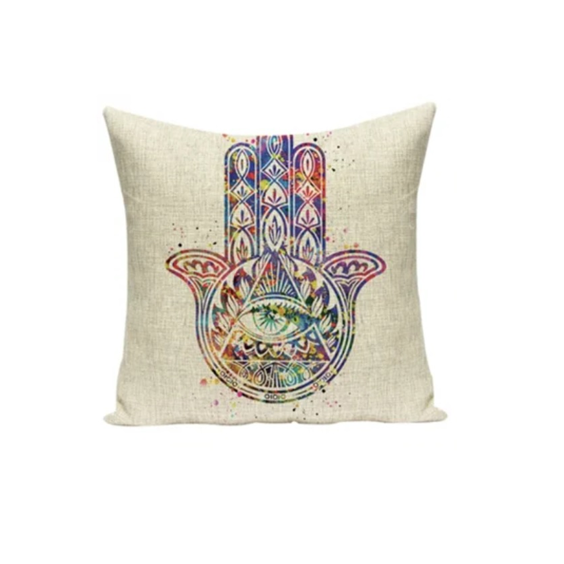 Funda Almohada Estampado Acuarela Hamsa 14226 1