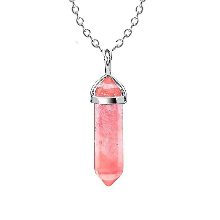 Dije Roca Natural Cuarzo N° 6 - Piedra Sandia 1