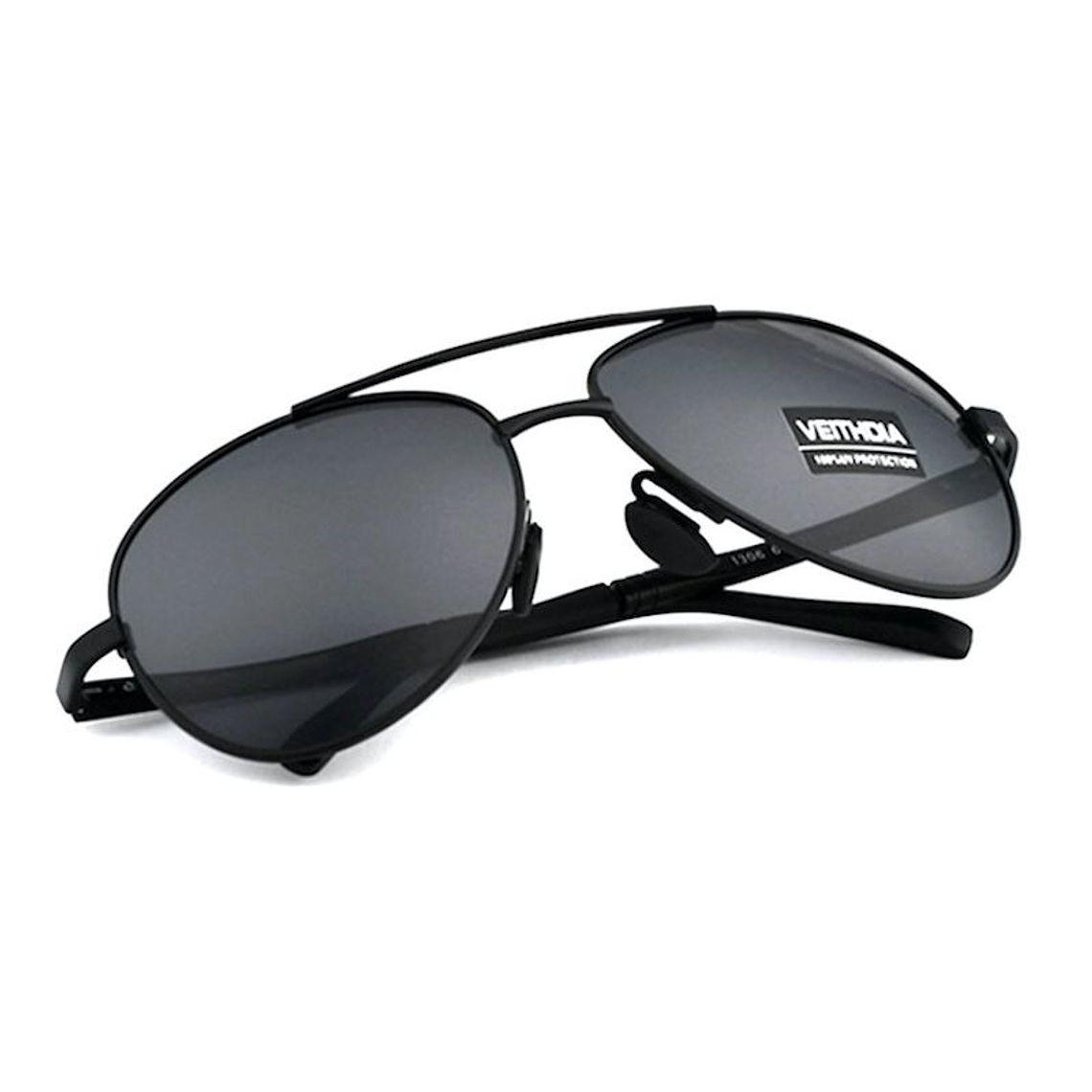 Gafas Lentes Sol Piloto Polarizados VEITHDIA 1306 Negro 1