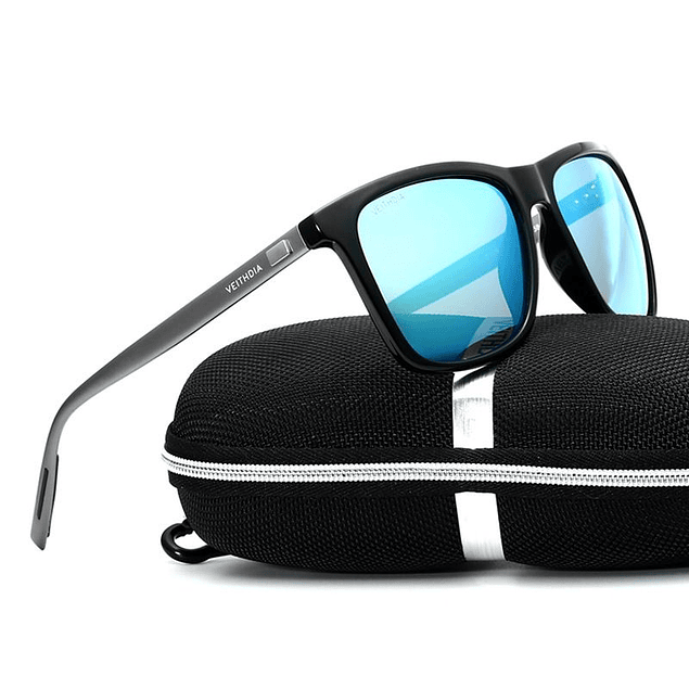 Gafas Sol Polarizadas Unisex Aluminio Veithdia 6108 Color Azul