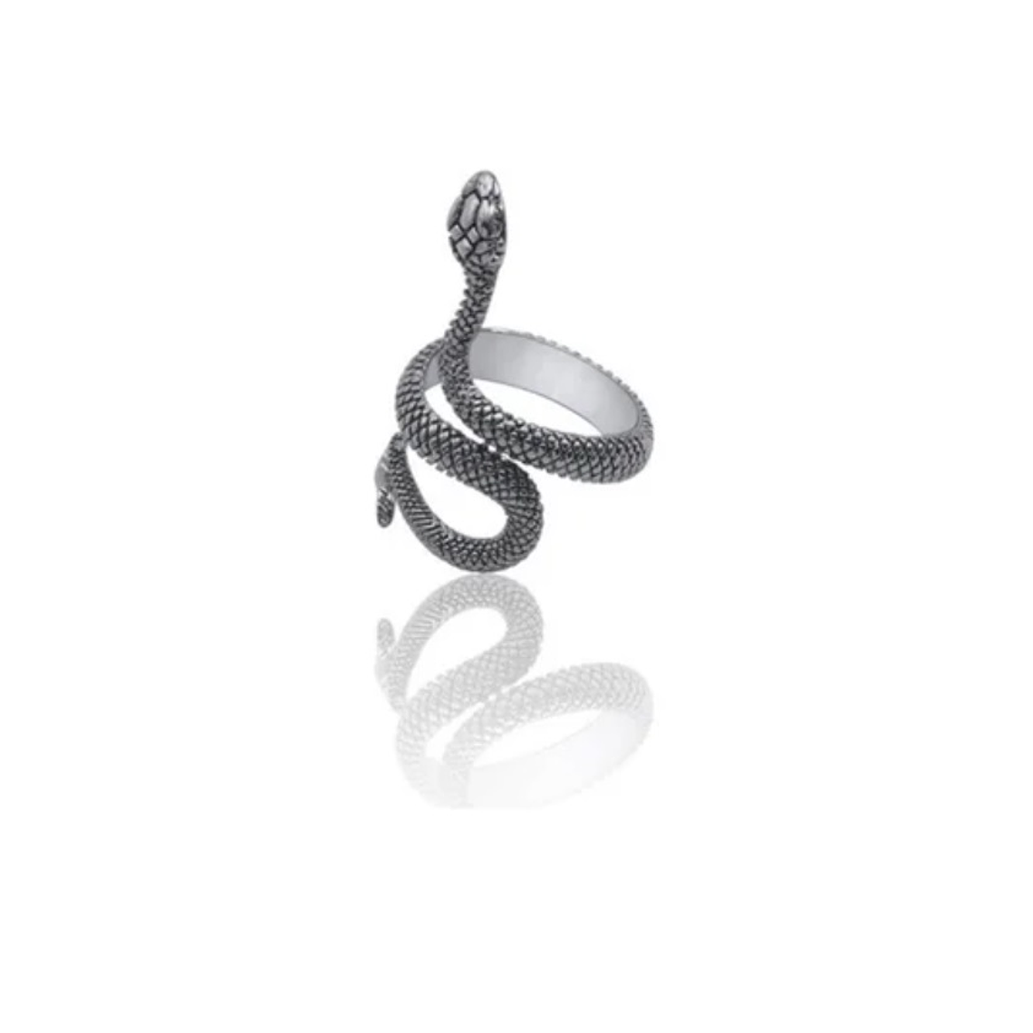 Anillo Unisex Serpiente Vintage Punk Aleacion Ajustable 1