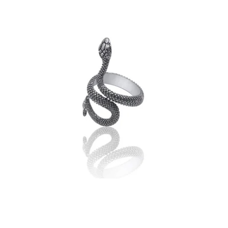 Anillo Unisex Serpiente Vintage Punk Aleacion Ajustable 1