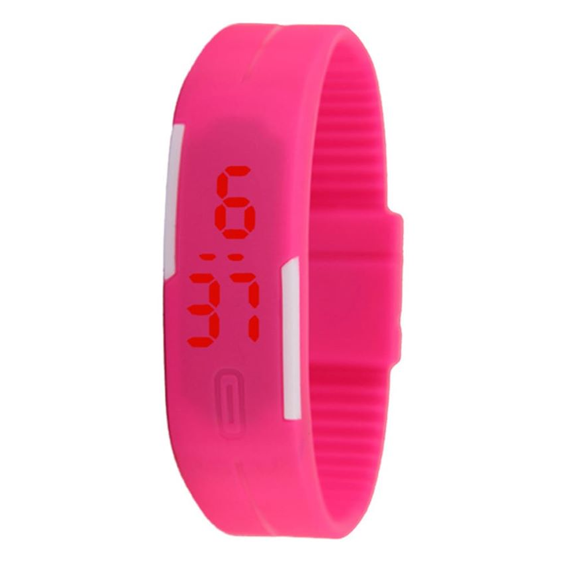 Reloj Manilla Impermeable De Silicona Color Fucsia 2
