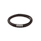 Pulsera En Cuero Entrelazado Color Marron - Miniatura 1