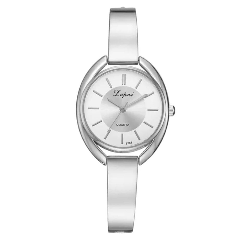 Reloj UBMD Analogico Pulsera Mujer Liso LP025 Plateado Blanco 1