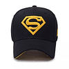 Gorra Beisbol Superman Poliester Negro Amarillo