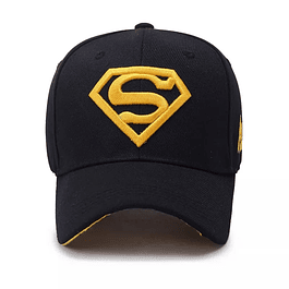 Gorra Beisbol Superman Poliester Negro Amarillo