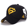 Gorra Beisbol Superman Poliester Negro Logo Amarillo 