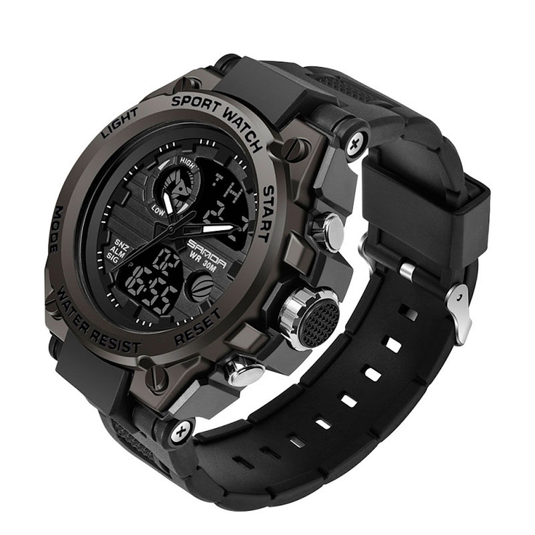Reloj Deportivo Hombre Cuarzo Militar Lujo SANDA 739  2