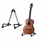 Soporte Guitarra Electrica Acustica Plegable Universal Gris - Miniatura 2