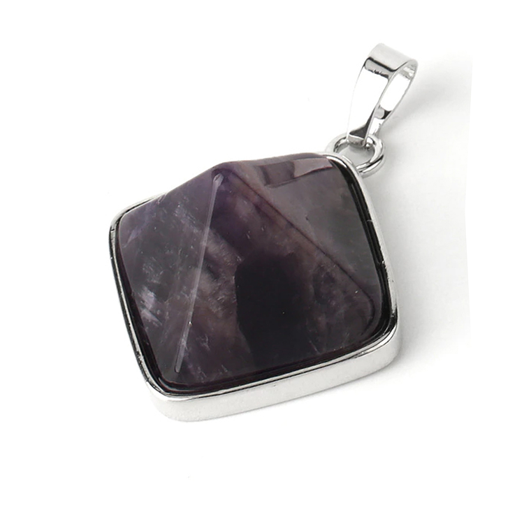 Dije Piramide Reiki UBMD Piedra Natural Unisex Amatista G298 1
