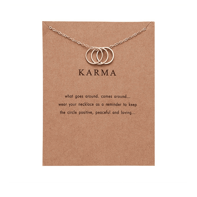 Collar Dije Mujer Circulos Dorados Referencia Karma BH33421