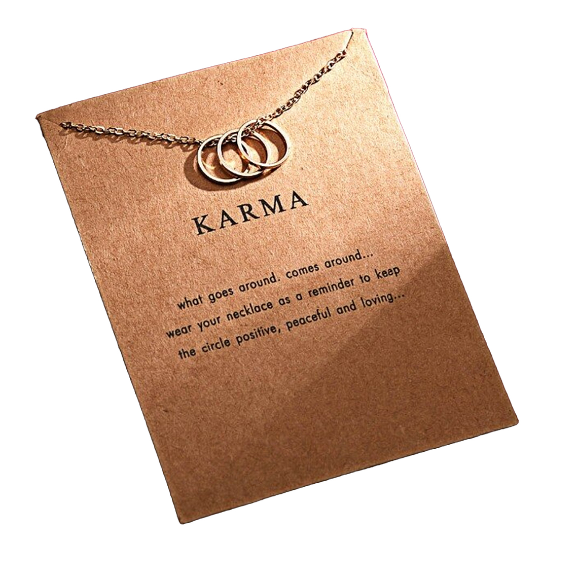 Collar Dije Mujer Circulos Dorados Referencia Karma BH33421 2