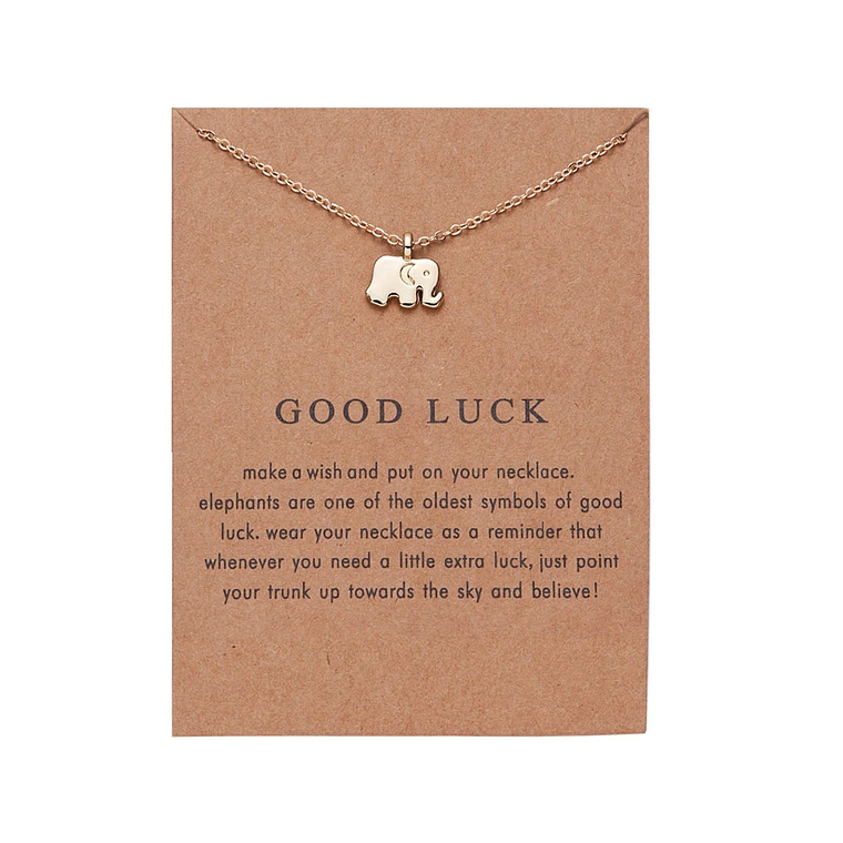 Collar Dije Mujer Elefante Referencia Good Luck BH34421 1