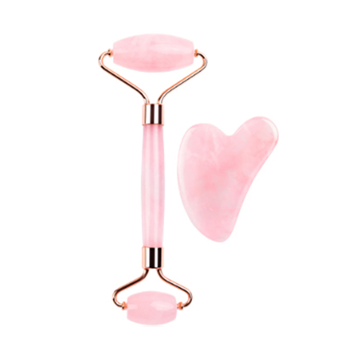 Kit Rodillo Masajeador Facial UBMD Cuarzo Rosa BH36421 2