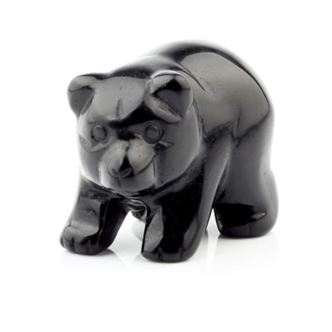 Figura Decorativa Tallada UBMD Oso Obsidiana BE002 1