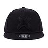 Gorra Plana Beisbol Hip Hop Unisex Algodon Bordado 3D Negro