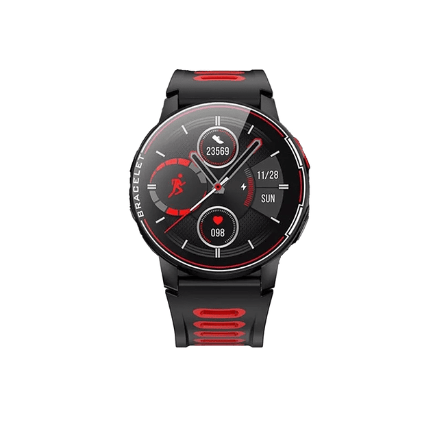 SmartWatch Deportivo UBMD Monitor Frecuencia Cardíaca IP67 L6 Negro Rojo