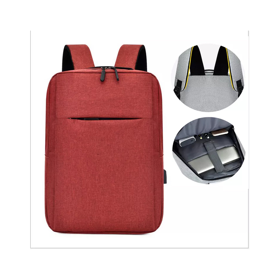 Morral Antirrobo UBMD Portatil 14 Pulgadas  Cargador USB LB015 4