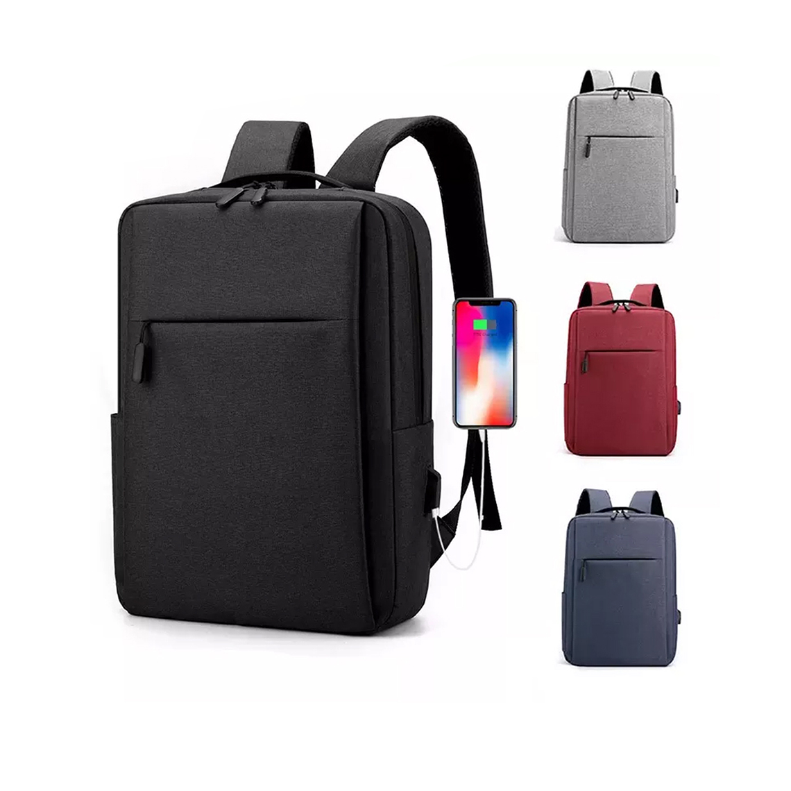 Morral Antirrobo UBMD Portatil 14 Pulgadas  Cargador USB LB015 9