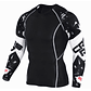 Conjunto Deportivo Compresion Hombre Camiseta Pantalon 746 Negro - Miniatura 2