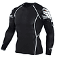 Conjunto Deportivo Compresion Hombre Camiseta Pantalon 721 Negro - Miniatura 2